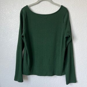 Madewell XL Dark Green Long Sleeve Top